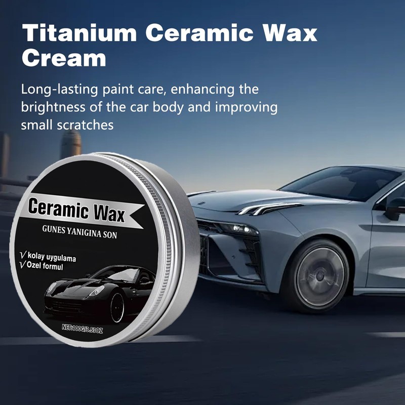 Titanium Ceramic Wax Cream for Cars,Advanced Car Coating & Polishing