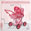 Dolls To Play 25" Baby Doll Stroller Pram w/ Carrier,