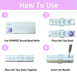 SPANSEE Clay Bead Hole Maker, Polymer Clay Tools, Bead Piercing Clay Tool, Clay Hole Punch, Earring Jewellery Making Supplies, Hole Maker for Polymer Clay Bead 6,8,10,12,14mm