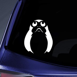 Bargain Max Decals PORG Bird Silhouette Sticker Decal Notebook Car Laptop 5.5" (White)