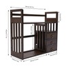 Bamboo Bookshelf, Desktop Organizer Office Desk Rack Storage Shelves, with
