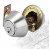 Security Door Lock, Double Cylinder Steel Anti-Thief Door Bolt with