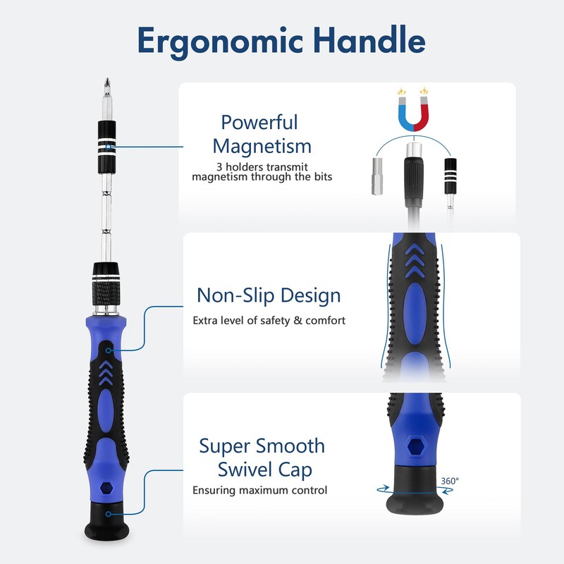 XOOL 62 in 1 Precision Screwdriver Kit, Electronics Repair Tool