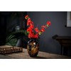 Black Vases Chinese Ceramic Flower Vase Decorated with Peony Design