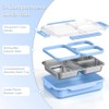 Kids Bento Lunch Box with Built-In Ice Pack, Leak-Resistant 4-Compartment