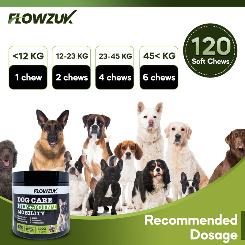 Flowzuk Dog Care Supplement - All-Natural Hip and Joint Supplements
