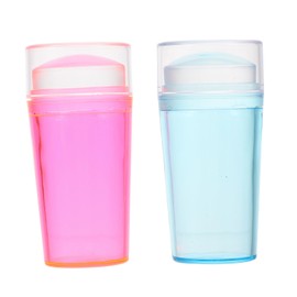 Baluue 2sets Fluorescent Nail Covers Manicure Seal Nail Stamping Tools for Home and Salon Use Includes Fluorescent and Colors