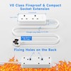 Extension Lead 2 Way 1M White Rewirable Extension Socket Thin