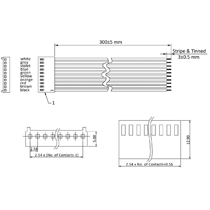 Xenterio Series CV PCB Connector Kit with Straight Pin Headers,