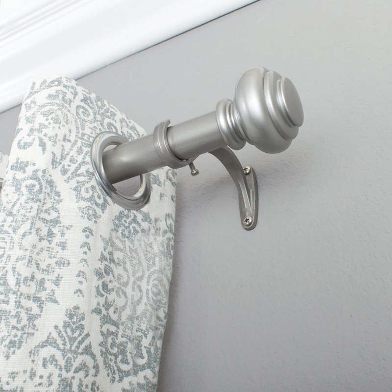 Decopolitan 1-Inch Urn Single Window Treatment Rod Set, 72 to