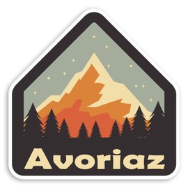 2 x 10cm Avoriaz France Vinyl Stickers Ski Mountain Luggage Sticker #31177 (10cm Wide)