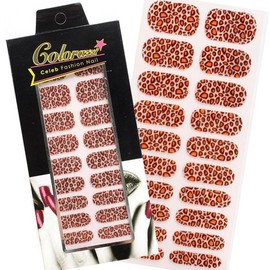 Glamorous stick-on nail art stickers, leopard print, simple nail patches, easy nail art, pedicure stickers, sticker nails / 화려한 붙이는 네일아트스티커 레오파드 간단한네일패치 간편한네일아트 패디스티커 스티커네일