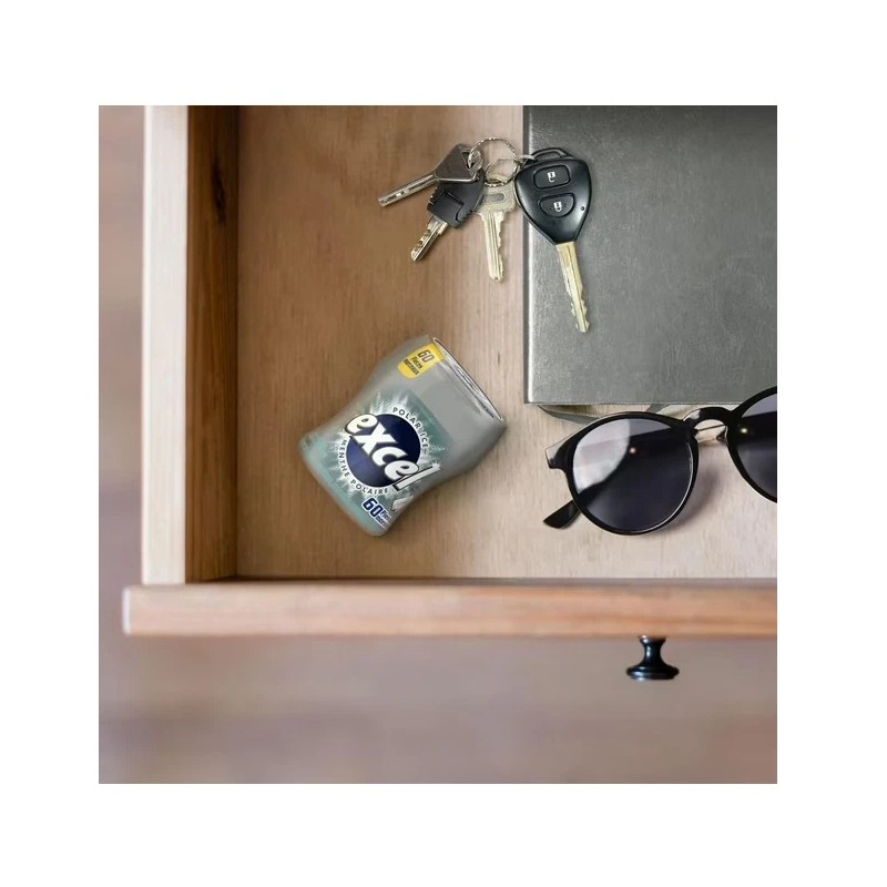 EXCEL, Polar Ice Flavored Sugar Free Chewing Gum, 60 Pieces,