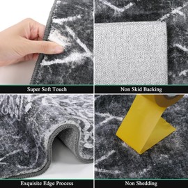 HEBE Hallway Runner Rug 2'x6' Washable Vintage Distressed Area Rugs Non Slip Laundry Rug Runner Boho Floor Carpet Runners for Hallways Entryway Laundry Room Kitchen Bathroom