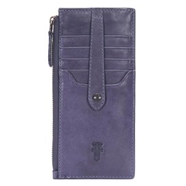 Frye Women's Melissa Snap Card Wallet, Stylish Design with Holder & Slots, Compact for Purse, Eggplant, One Size