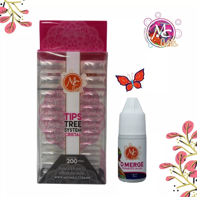 Mc Nails Kit Nails 20 Piezas, Uñas Acrílicas Incluye Maletín