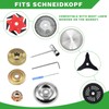 Shyllin 7 STK Set Rasenmäher Metall Getriebe Klinge Mutter,Kit Freischneider