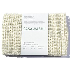 Sasawashi Open Weave Exfoliating Shower Towel – Deep Body Scrub