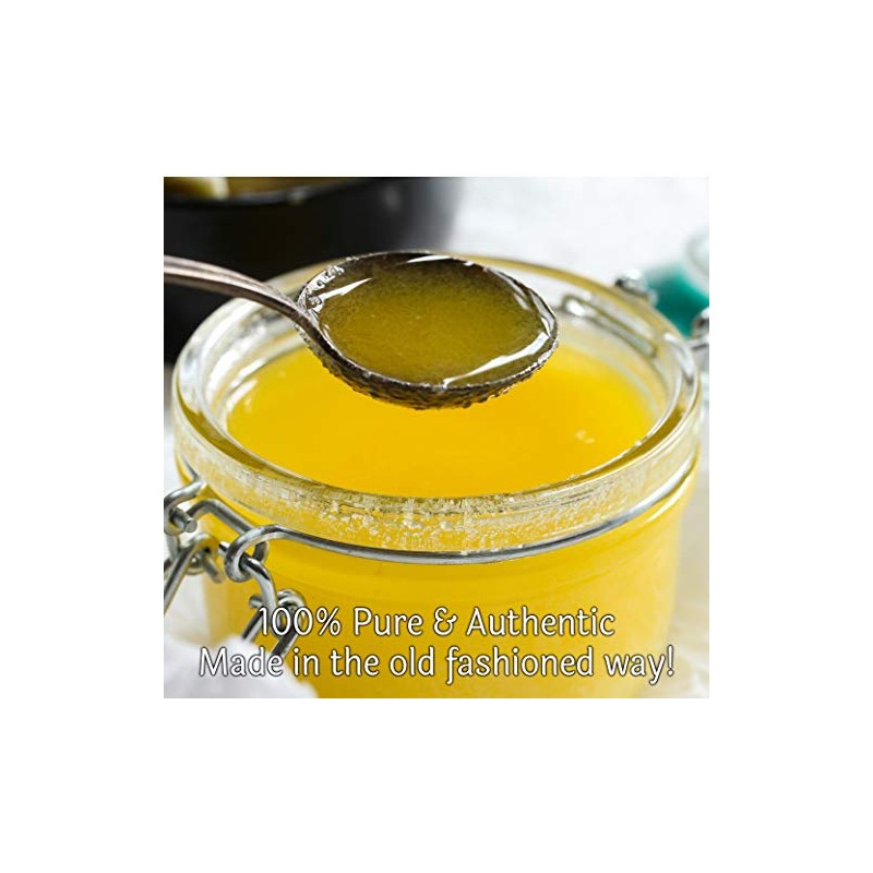 Organic Grass Fed Ghee 16 Ounce - Mantra Infused, Traditional