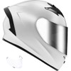 GDM Venom Motorcycle Helmet Full Face (Gloss White - Chrome