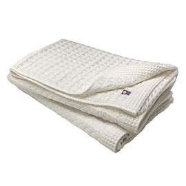 Imabari Towel, Set of 2 Bath Towels, Waffle Weave, Off-White, 23.6 x 49.2 inches (60 x 125 cm)