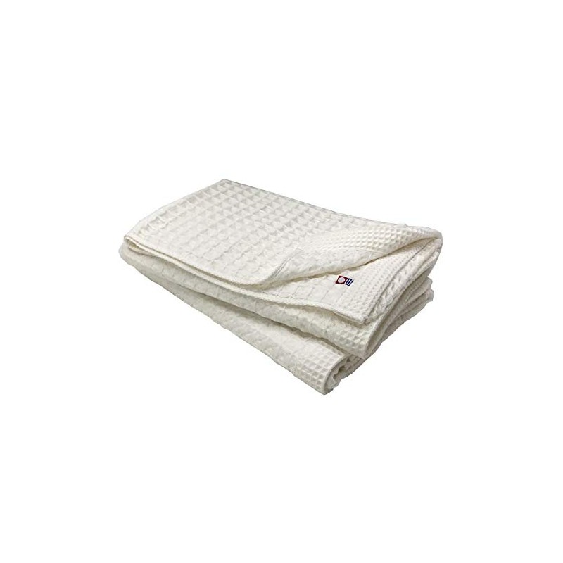 Imabari Towel, Set of 2 Bath Towels, Waffle Weave, Off-White,