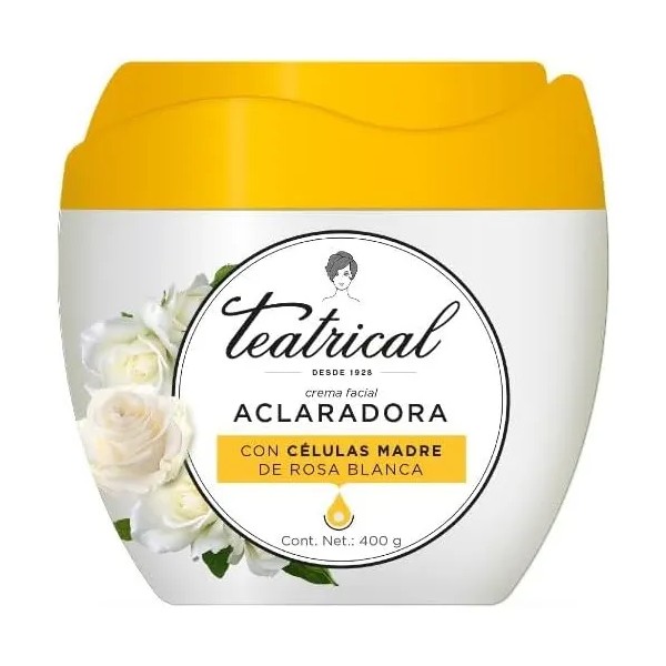 Crema Facial Teatrical Aclaradora Células Madre De 400 G