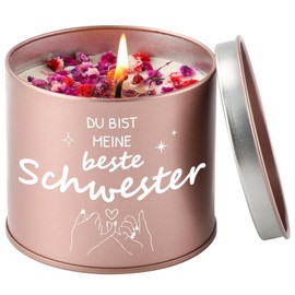 CadeauJoie Schwester Geschenk, Geschenke für Schwester, 9OZ Lavendel Duftkerzen Geburtstagsgeschenk Hochzeitstag Weihnachten Beste Schwester Geburtstag Geschenk