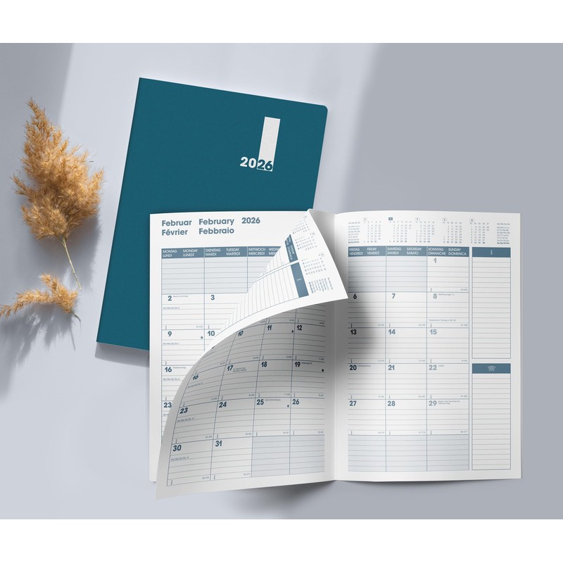 BRUNNEN Buchkalender Premium Mod. 739 2026 „SlimLine“ | 170×240 mm,
