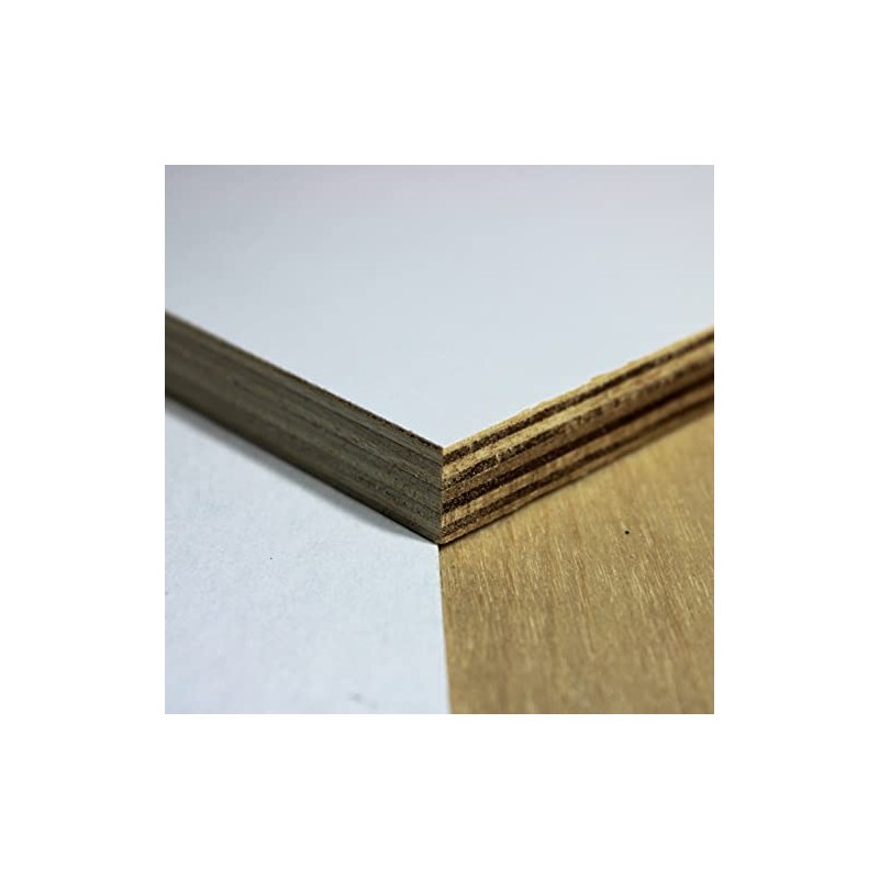 3/4" / 18mm White Melamine Faced Baltic Birch Plywood (18"