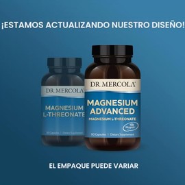 Dr. Mercola Magnesium L-Threonate  Suplemento de Magnesio Altamente Absorbente y Biodisponible  2,000 mg por Porcin  Sin OMG y Formulado sin...       