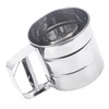 BIUDECO 1pc Stainless Steel Flour Sifter Cup Hand Press Powder
