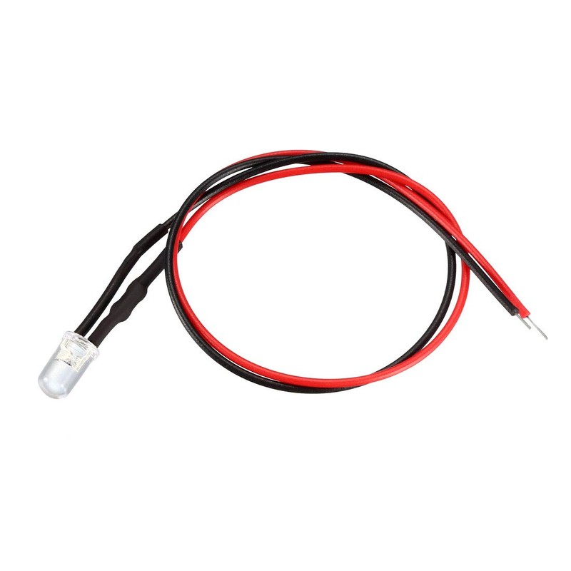 uxcell 15pcs Red-Blue-Orange 5mm LEDs Prewired Light DC3-6V 20cm Pre