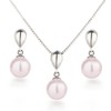 Schöner SD, Shiny Jewellery Set with 10 mm Pearl Earrings