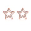 Estrellique 925 Sterling Silver Stud Earrings, Zircon Small Stud Earrings,