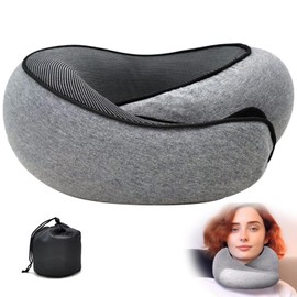 SHOOHS Travel Pillows for Airplanes,Neck Pillow Airplane Fits The Curve of Your Neck Wander Plus Travel Pillow Refer to Car Office Airplanes Travel Neck Pillow Refer to Adult and Kids (Grey)