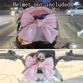 1 Pcs Self Adhesive Helmet Accessories Satin Bow Helmet Decoration Detachable Glitter Helmet Sticker Decor for Motorcycle Dark Purple
