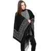 Superora Damen Poncho Cape Umhängetuch Stola Strick-Pullover Karierte Deckenschal Sweatshirt