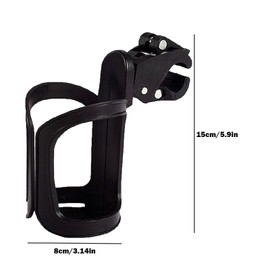 2pcs Cup Holder Stroller, Cup Holders for Wheelchairs, 360 Degrees Rotation Bike Cup Holder, Stroller Cup Holder, Large Caliber Designed Cup Holder for Walker, Bike, Wheelchair, Walker, Scooter