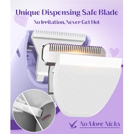 Uythumidid Bikini Trimmer for Women Painless Pubic Hair Trimmer - Electric Razors for Women, Cordless Lady Bikini Shaver with 3 Shaving Speeds, IPX7 Waterproof, Purple