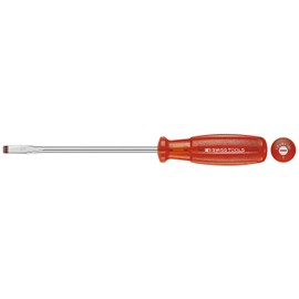 PB SWISS TOOLS 6100.0-80 Multi-craft Slotted Screwdriver, Blade Thickness 0.02 inches (0.4 mm), Blade Width 0.1 inches (2.5 mm), Total Length 6.3 inches (160 mm), 6100.0-80