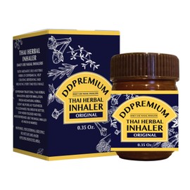 DDPREMIUM Herbal Inhaler with Menthol & Essential Oil - Natural Thai Inhaler for Enhanced Breathing, Promotes Clearer Nasal Passages - Compound Herb Formula Original Pack of 2