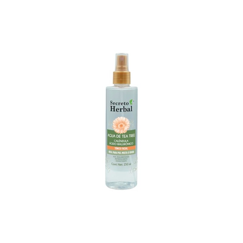 Secreto Herbal Agua Cosmética con Agua de Tea Tree, Caléndula