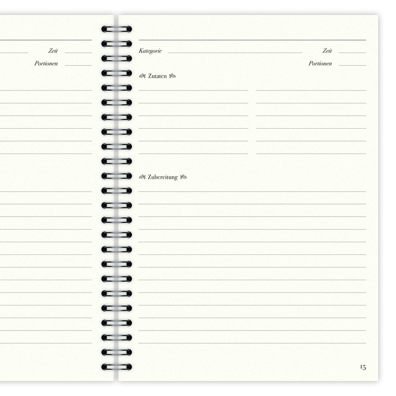 etmamu Recipe Book A5, 102 Pages, for Writing Yourself, DIY