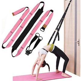 Back bend Assist Trainer - Improve Back and Waist Flexibility, Door Flexibility Stretching Strap, Home equipment for Ballet, Dance, Yoga, Gymnastics, Cheerleading, Splits (light pink)