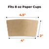 FMP Brands 100 Pack Coffee Sleeves for 8 oz Coffee