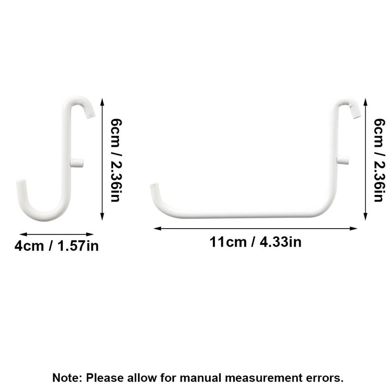 6Pcs Pegboard Hooks White Storage Hooks for Home Kitchen Utensils