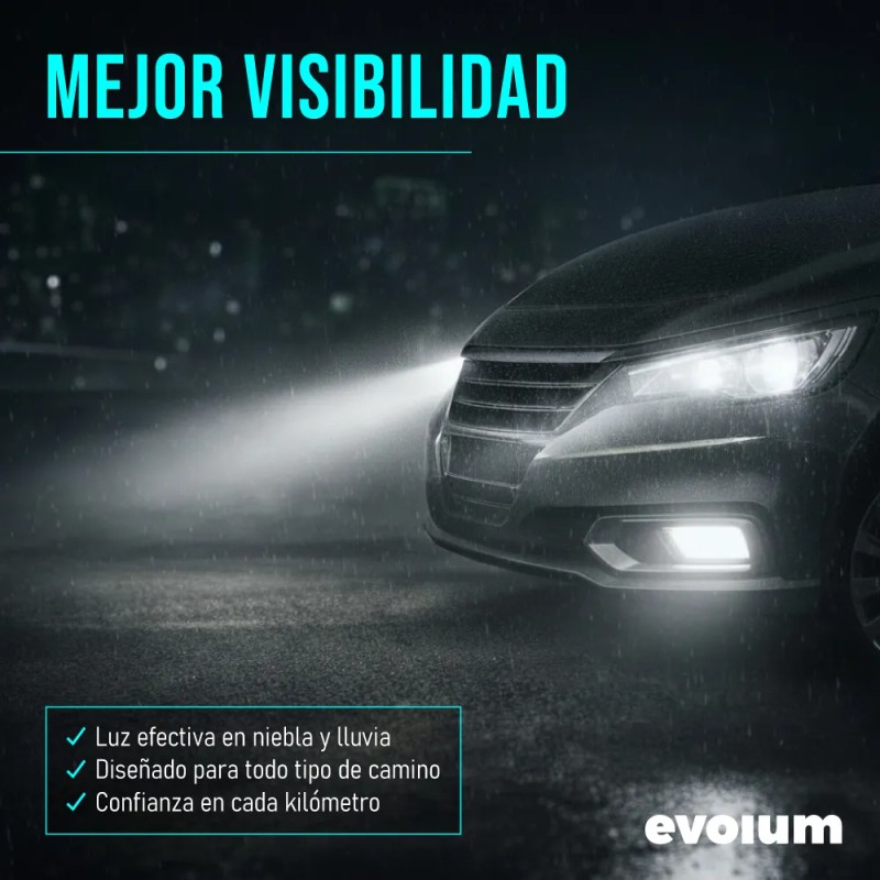 Kit Focos Led Para Auto 11,000lm Faros Coche Luz Blanca
