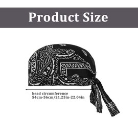 Set of 2 Sports Bandana Hats 100% Cotton Bandana Headbands Bicycle Scarves for Men Women Graphic Print Bicycle Headwear Breathable Sweat Absorbing Hats