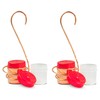 Monarch Abode Handcrafted Premium Pure Copper Hanging Hummingbird Feeder for